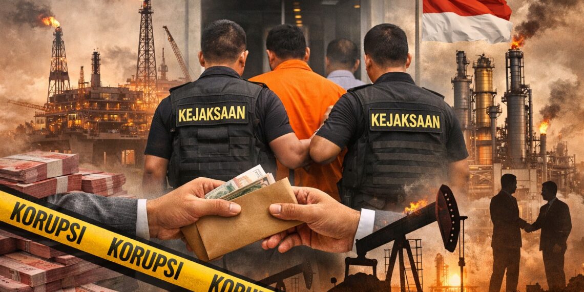 Ilustrasi aktivitas industri minyak dan gas nasional di tengah penyelidikan dugaan korupsi tata kelola minyak mentah dan produk kilang PT Pertamina (Persero).