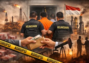 Ilustrasi aktivitas industri minyak dan gas nasional di tengah penyelidikan dugaan korupsi tata kelola minyak mentah dan produk kilang PT Pertamina (Persero).