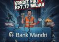 Ilustrasi yang menggambarkan skandal kredit fiktif senilai Rp7,17 miliar di Bank Mandiri Cabang Bima