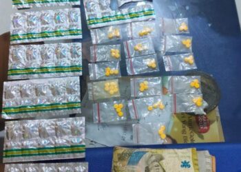 Barang bukti obat keras jenis Tramadol dan Hexymer yang diamankan dari seorang pedagang keliling di wilayah Kecamatan Sepatan, Kabupaten Tangerang.