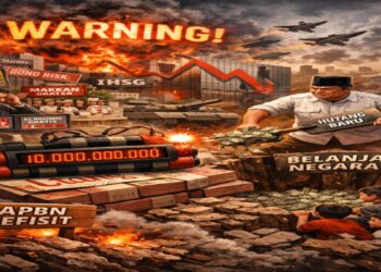 Ilustrasi aktivitas keuangan negara dan pergerakan pasar di tengah meningkatnya pembiayaan utang pemerintah.