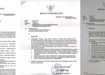 Kebijakan penerbitan rekomendasi Izin Usaha Pertambangan (IUP) eksplorasi oleh Bupati Aceh Selatan diduga sarat korupsi dan gratifikasi. (Foto: Ist)