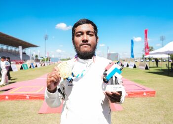 Ken Swagumilang atlet para panahan putra Indonesia berhasil membungkam wakil tuan rumah Thailand. (foto:Andre/kemenpora.go.id)