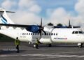 Pesawat udara jenis ATR 42-500 yanh dilaporkan hilang kontak atau loss contact, Sabtu (17/1/2026) siang (Foto: Akun X@Flight SIM)