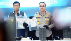 Dittipidsiber Bareskrim Polri membongkar kasus penipuan online pembayaran e-tilang palsu. (Humas Polri)