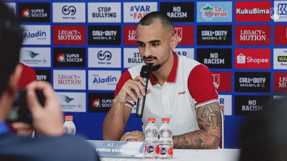 Pemain anyar Persis Bruno Gomes siap menjalani debut melawan PSBS Biak. Dirinya bertekad membawa Persis keluar dari Zona Degradasi (IG Persis)
