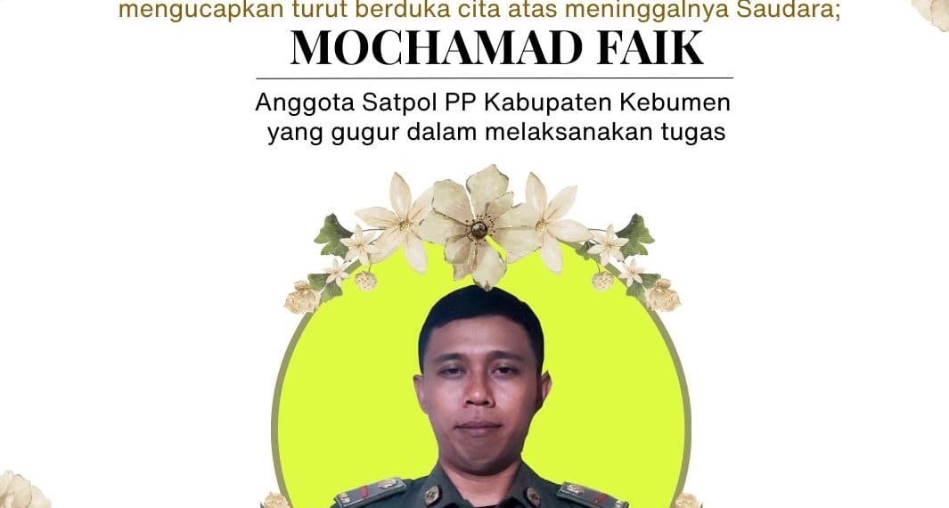 Satpol-PP yang tewas karena evakuasi ODGJ, (foto: Twitter Pemkab Kebumen)