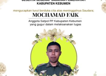 Satpol-PP yang tewas karena evakuasi ODGJ, (foto: Twitter Pemkab Kebumen)