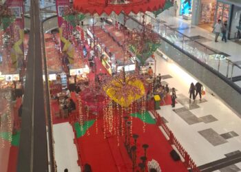 Suasana salah satu mall di Jakarta siap rayakan imlek. (Foto Aminudin Sitompul)