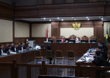Suasana sidang Dengan terdakwa Marcella Santoso dkk di Pengadilan Tindak Pidana Korupsi (Tipikor) pada PN Jakarta Pusat (Ist)
