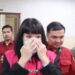 Terdakwa advokat Marcella Santoso usai dituntut 17 tahun penjara oleh JPU di Pengadilan Tipikor Jakarta