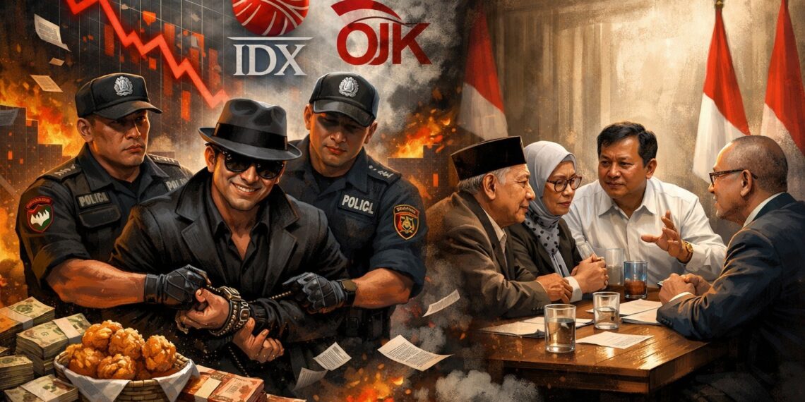 Ilustrasi:Tekanan ganda menghantam pasar keuangan nasional. Di satu sisi, aparat penegak hukum membidik praktik manipulasi saham atau saham gorengan yang dituding memicu gejolak IHSG.