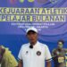 Ketua PASI Jakarta Mustara Musa saat mengumumkan Kejuaraan Bulanan Atletik ke 198.
