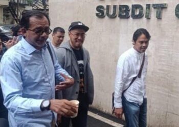 Kominika Pandji Pragiwaksono tiba di Ditreskrimum Polda Metro Jaya. Foto: Amsi