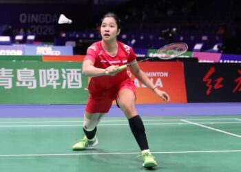 Ester Nurumi Tri Wardoyo saat berhasil memastikan poin penentu bagi kemenangan tim putri Indonesia atas Thailand di babak perempat final BATC 2026. Indonesia akan menghadapi tantangan berat melawan Korea Selatan di babak semifinal besok. (Foto: Humas PBSI/Ekoin.co)