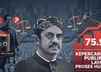 Peneliti Utama Indikator Politik Indonesia, Burhanuddin Muhtadi, saat memaparkan hasil survei persepsi publik terkait isu tata kelola minyak nasional. Mayoritas responden mendesak adanya langkah hukum yang konkret guna menjamin keadilan dalam sektor energi Indonesia. (Foto: Istimewa/Ekoin.co)