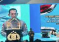 Kapolri Jenderal Listyo Sigit Prabowo saat meresmikan 1.179 Satuan Pelayanan Pemenuhan Gizi (SPPG) dan 18 Gudang Ketahanan Pangan Polri di Palmerah, Jakarta Barat, Jumat (13/2/2026).