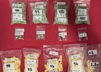 Petugas menunjukkan barang bukti ratusan butir ekstasi hasil pengungkapan di salah satu apartemen di Jakarta Pusat. (Foto: Dok. Humas Polda Metro Jaya/Istimewa)