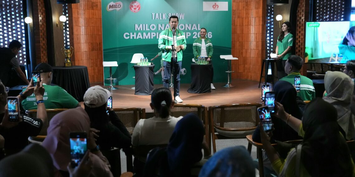 Wakil Menteri Pemuda dan Olahraga Republik Indonesia (Wamenpora RI), Taufik Hidayat memberikan apresiasi bagi penyelenggaraan Milo National Championship 2026 di Soemantri Brodjonegoro Stadium, Kuningan Jakarta, Minggu (1/2).