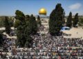 Kondisi kompleks Masjid Al-Aqsa yang dijaga ketat oleh pasukan keamanan Israel menjelang pelaksanaan ibadah Ramadan 1447 H.