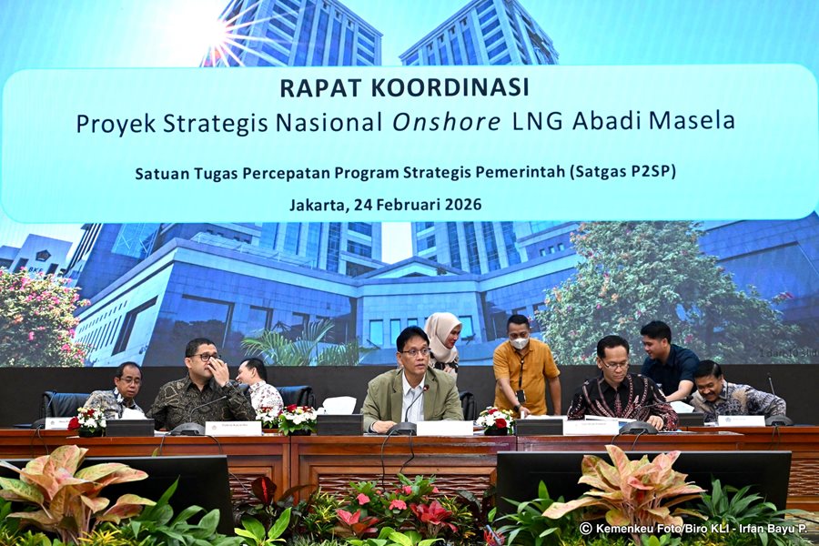 Menteri Keuangan Purbaya Yudhi Pimpin Sidang Percepat Proyek Strategis Nasional LNG Abadi Masela.Sumber dok kemenkeu.go.id