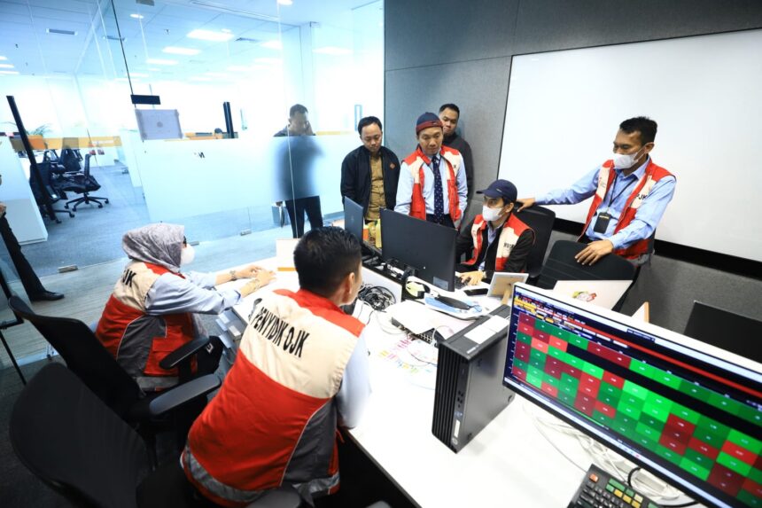 Penyidik OJK menggeledah kantor PT MASI di kawasan SCBD terkait dugaan manipulasi IPO, insider trading, dan transaksi semu yang menyebabkan saham BEBS melonjak hingga 7.150 persen.