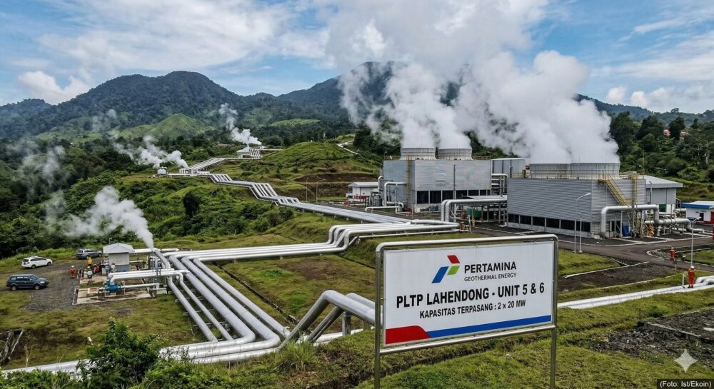 Fasilitas pembangkit listrik panas bumi (PLTP) yang dikelola oleh PT Pertamina Geothermal Energy Tbk (PGEO).