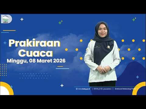 Badan Meteorologi, Klimatologi, dan Geofisika mengeluarkan peringatan dini potensi hujan ekstrem di sejumlah wilayah Indonesia pada 7–9 Maret 2026.