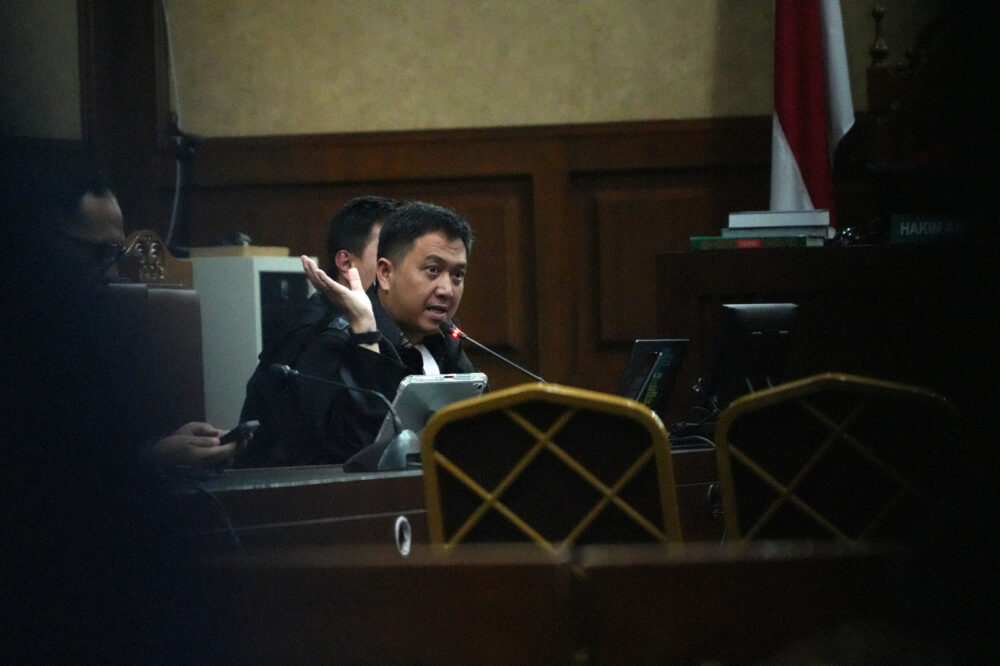 JPU menegaskan telah mengantongi bukti kuat terkait keterlibatan Ibrahim Arief dalam mengarahkan kajian teknis proyek yang diduga merugikan keuangan negara tersebut.Rabu (8/4/2026) (Foto: Ist/Puspenkum/Ekoin)