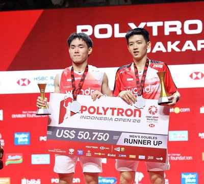 Raymond/Joaquin Ukir Prestasi di Indonesia Open 2026. Sumber dok www.bni.co.id